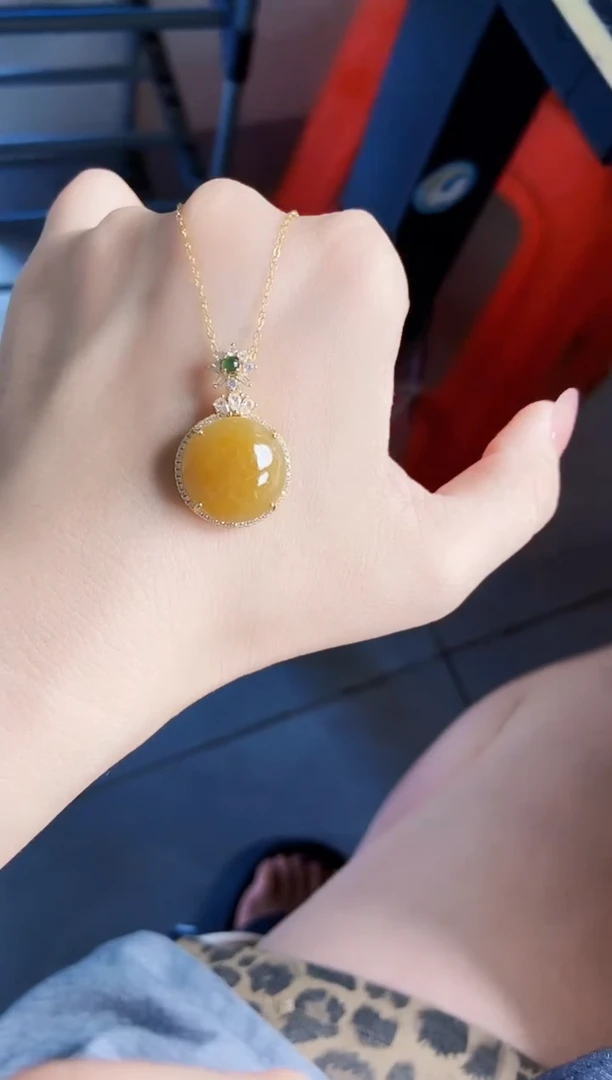 翡翠银S925镶嵌颈饰12