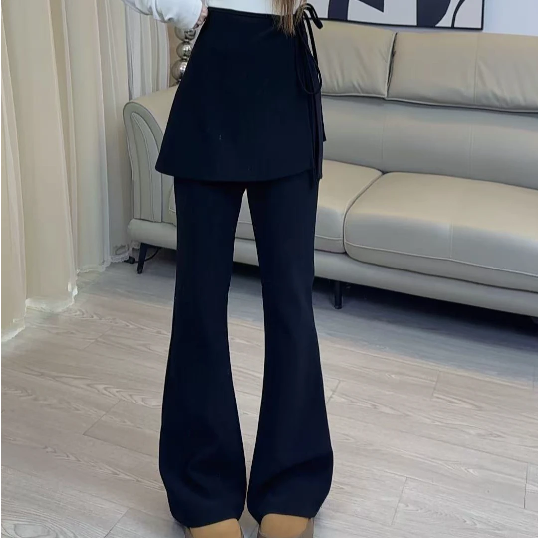 小众微喇长裤时尚洋气休闲裤设计感高腰喇叭裤西装喇叭裤