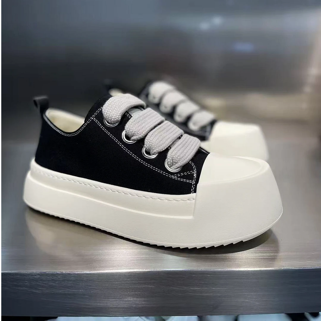 男鞋夏季新款男士布鞋厚底增高系带帆布鞋时尚简约百搭潮流休闲鞋