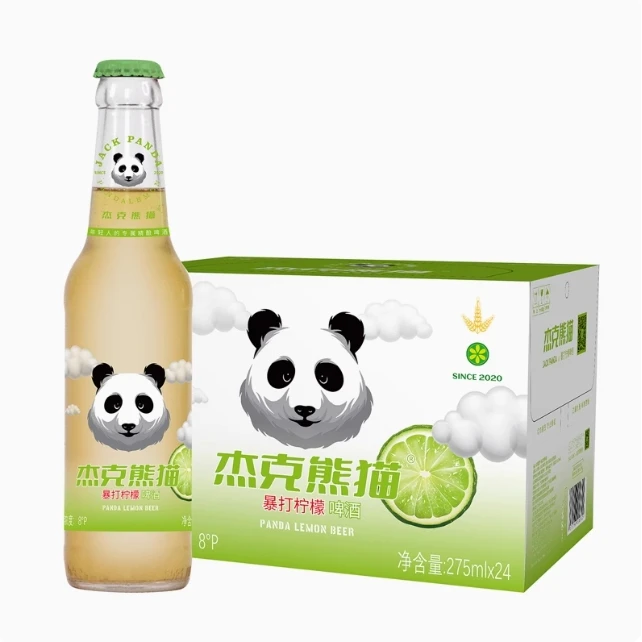 杰克熊猫 暴打柠檬小麦精酿啤酒原麦汁8°P 275ml*24瓶/件