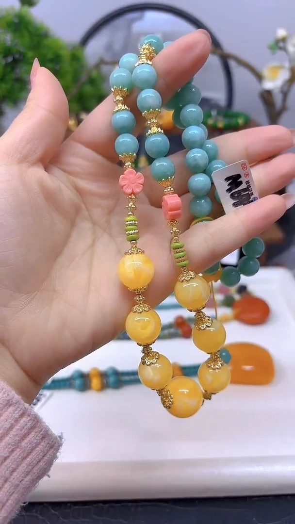 蜜蜡颈饰未镶嵌M648