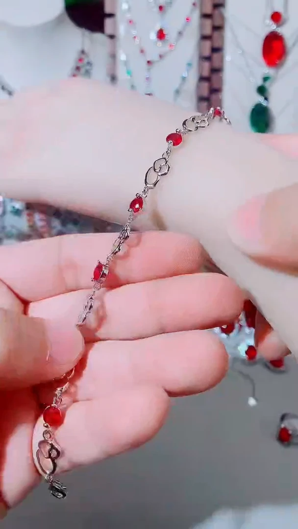 未镶嵌手链红宝石红宝石手链260