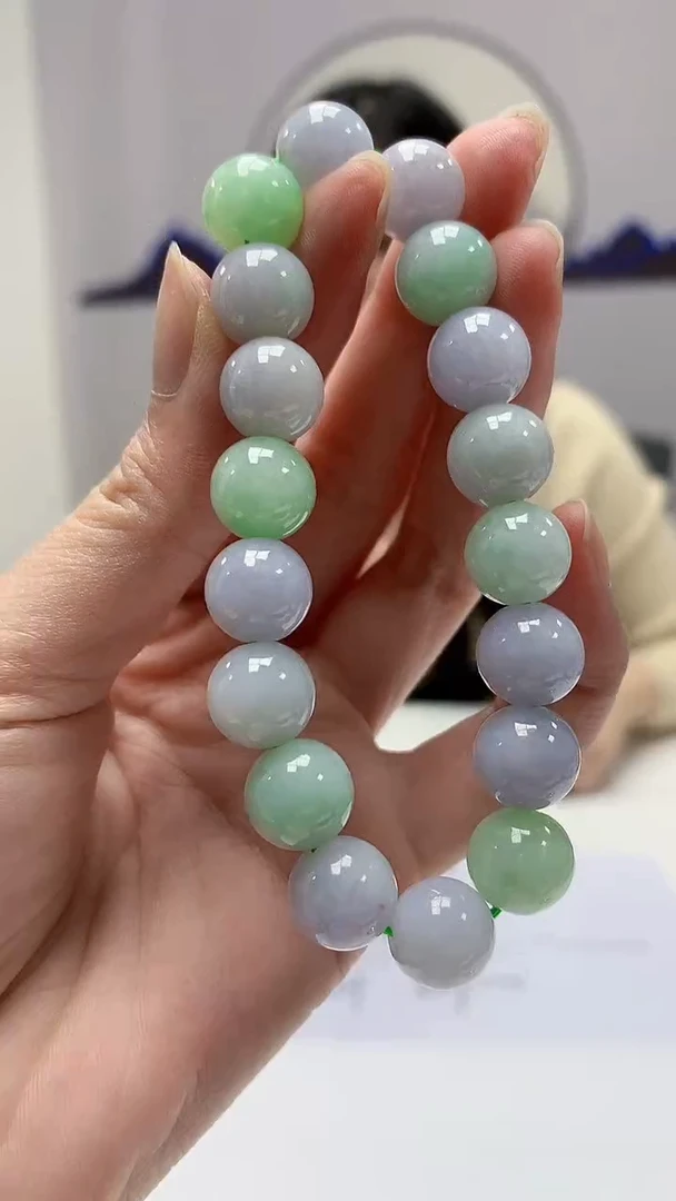 【闪购商品】定制翡翠未镶嵌0405zm-毛货手串56