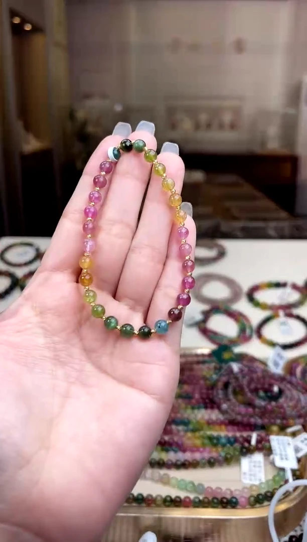 【闪购商品】碧玺/18K金镶嵌5mm+碧玺单圈多样性发货