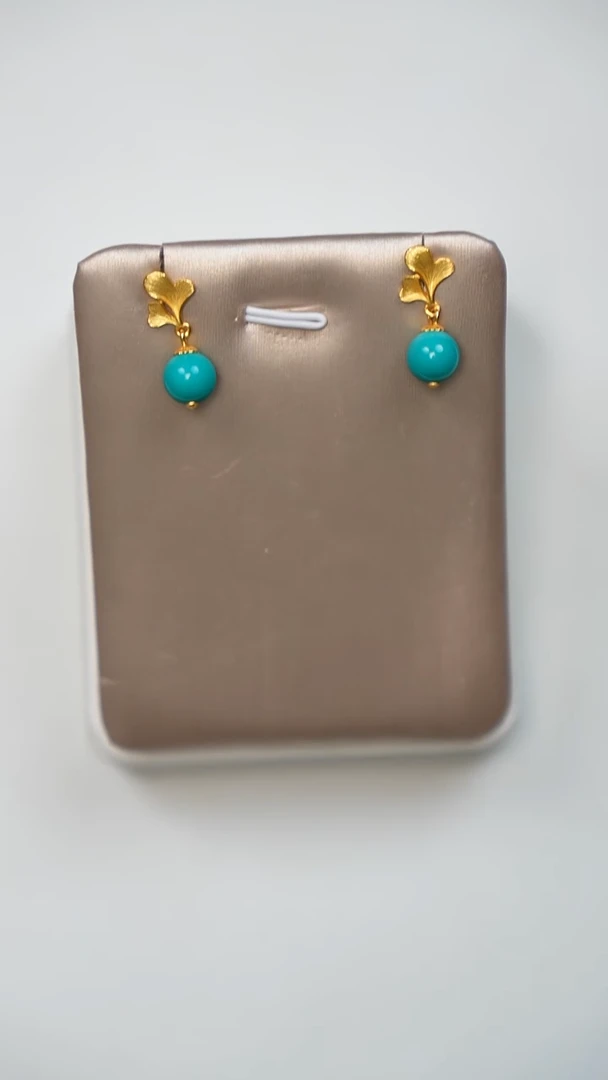 未镶嵌绿松石耳饰-多样性发货