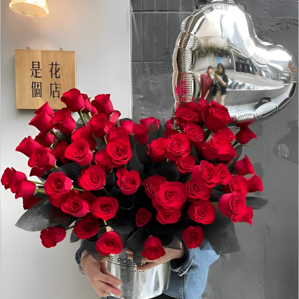 玫瑰花花店送花订购订购小时订购同城同城速配花束新鲜花束