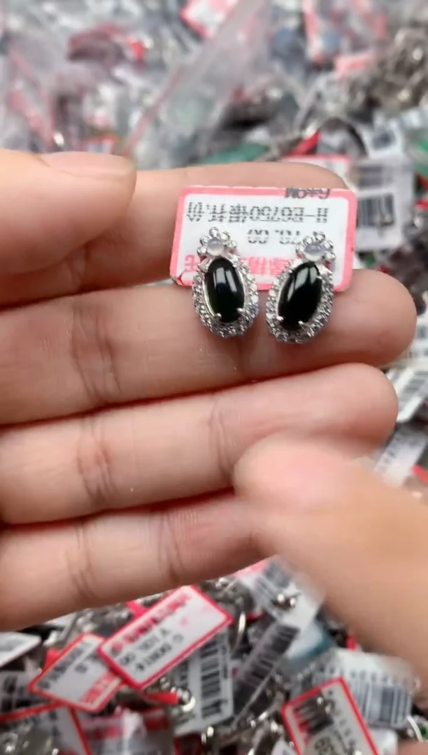 银S925镶嵌戒指翡翠天然A货缅甸翡翠