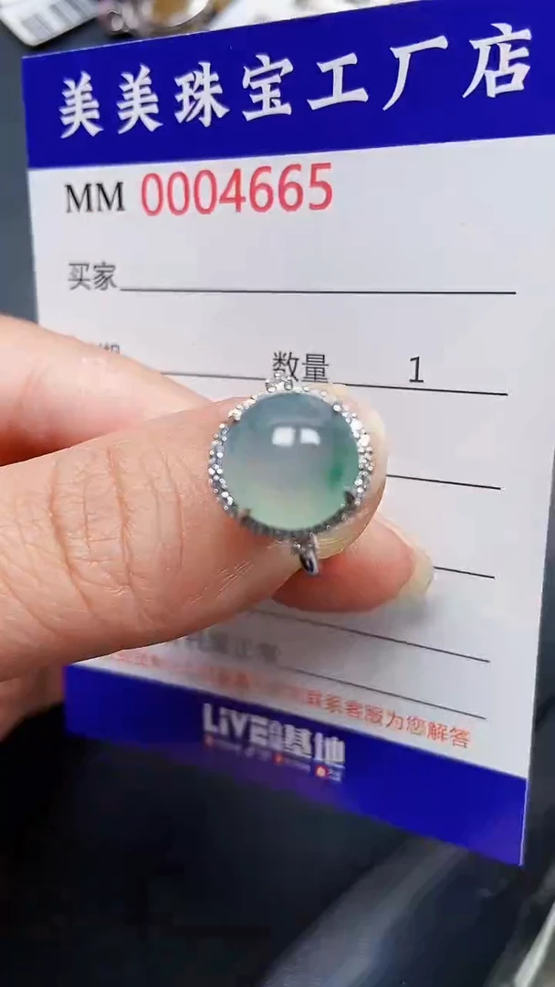 颈饰银S925镶嵌翡翠4665