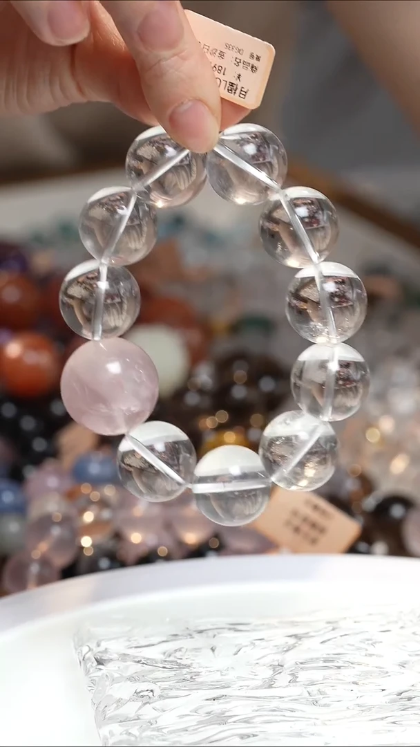 未镶嵌手串水晶蓝沙白水晶手串·DD0025NOV086G335