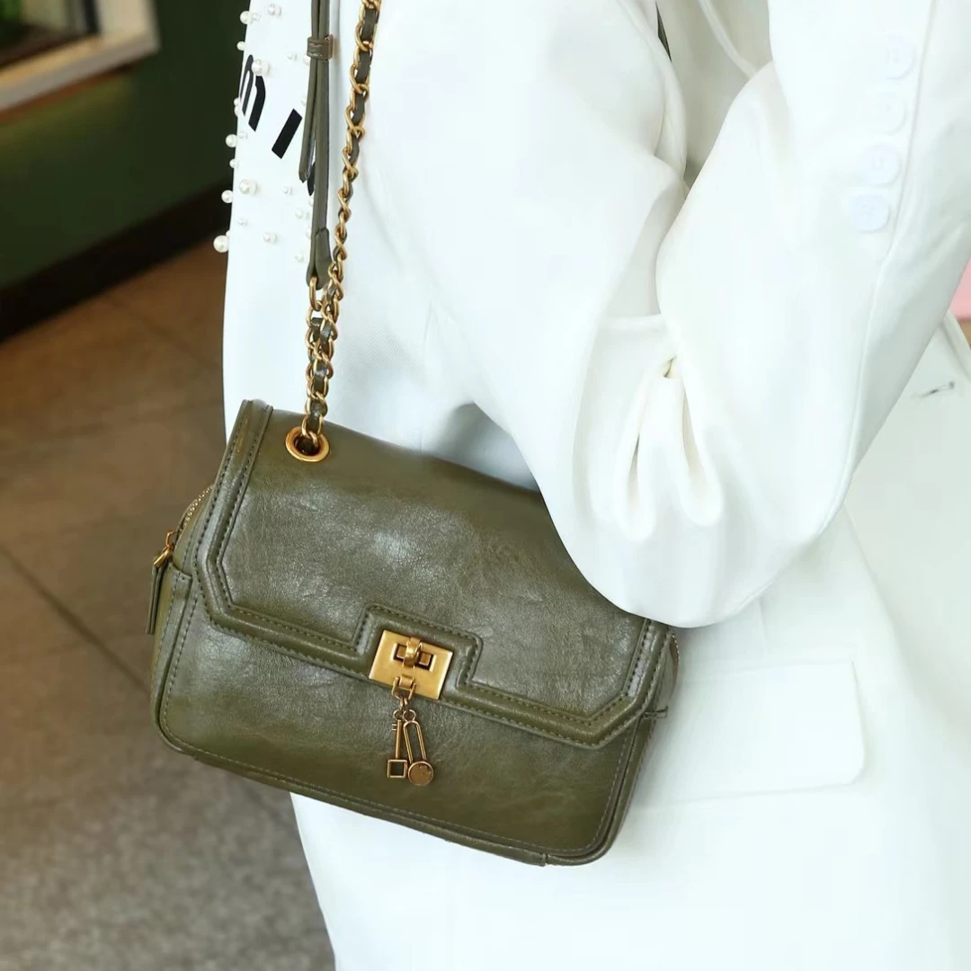 【Show Mi】SKL-5289-橄榄绿-轻奢小众时尚百搭女士包包