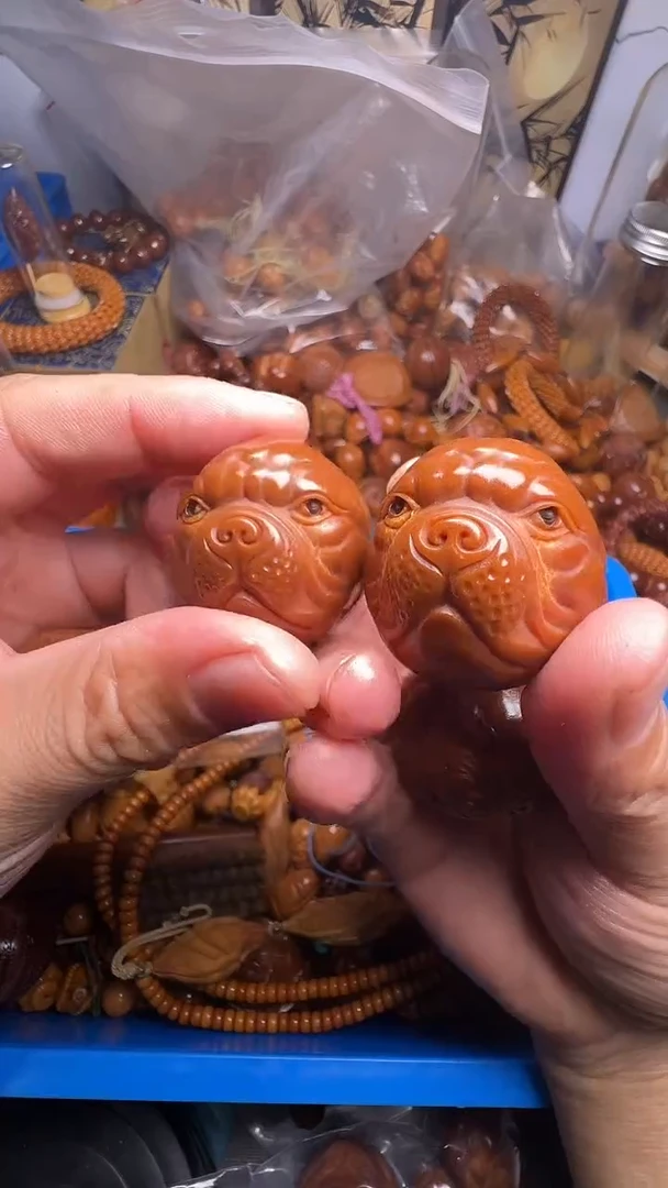 手串橄榄核旺财一对