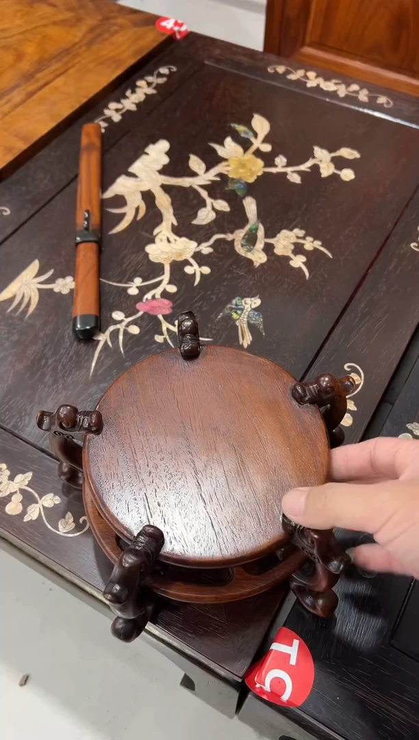 花梨木五龙底座1