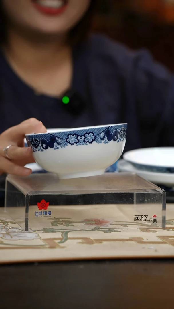 瓷2个微瑕古典园林6英寸面碗