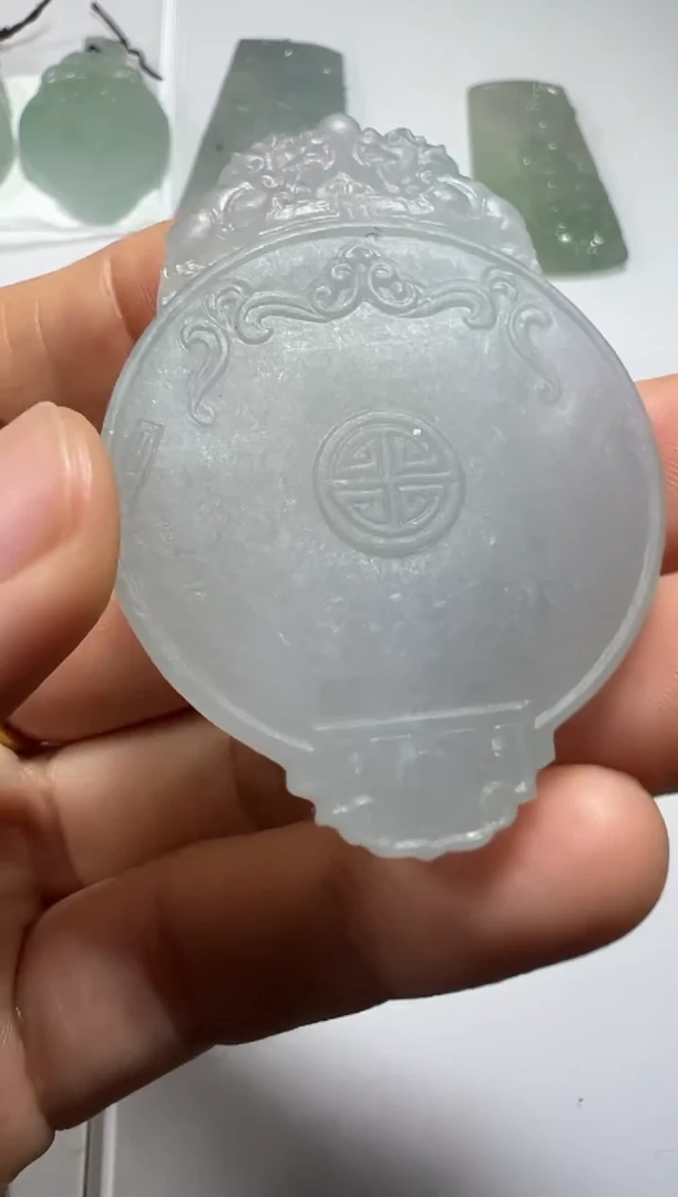 未镶嵌定制翡翠无事牌