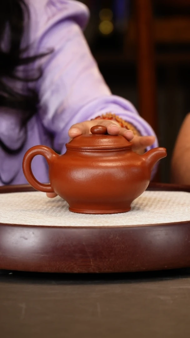 茶壶紫砂【薛建华】红泥掇只   400CC