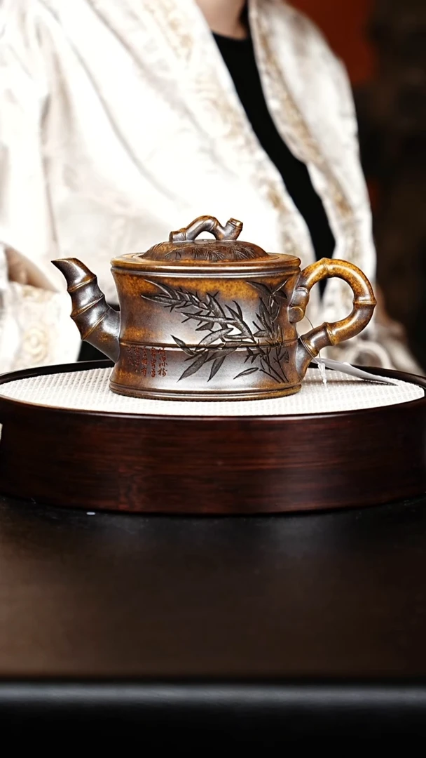 茶壶紫砂竹段壶