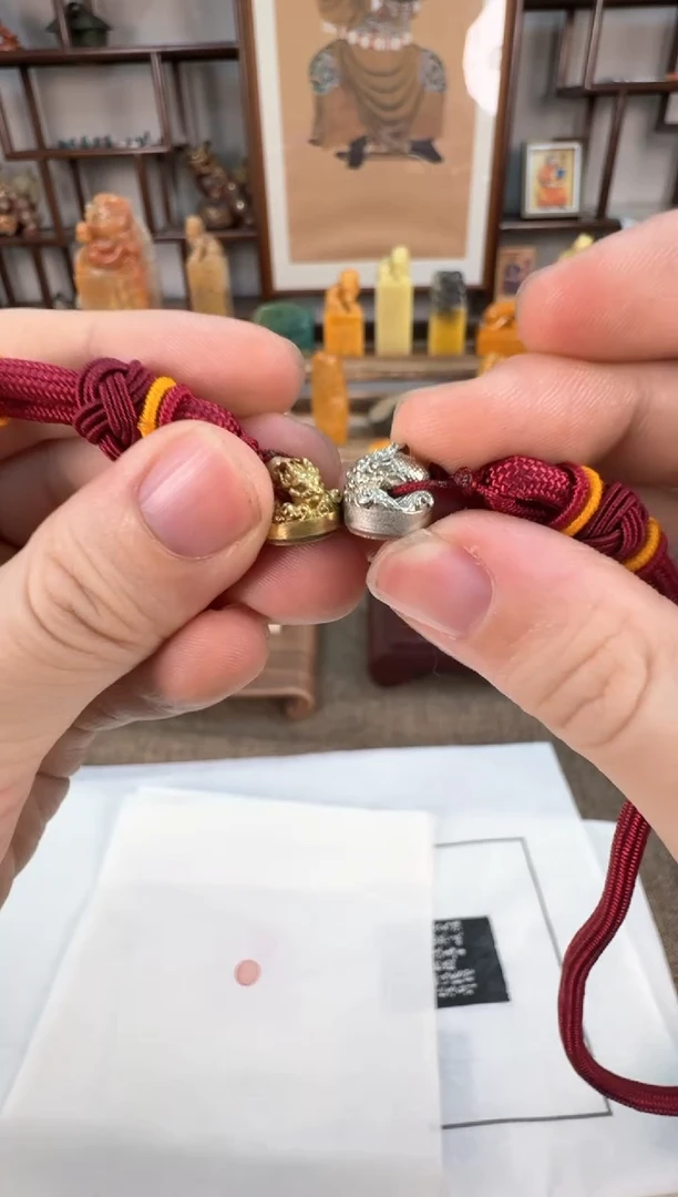 【闪购商品】寿山石印石编号编号岳王精致铜印福利一对