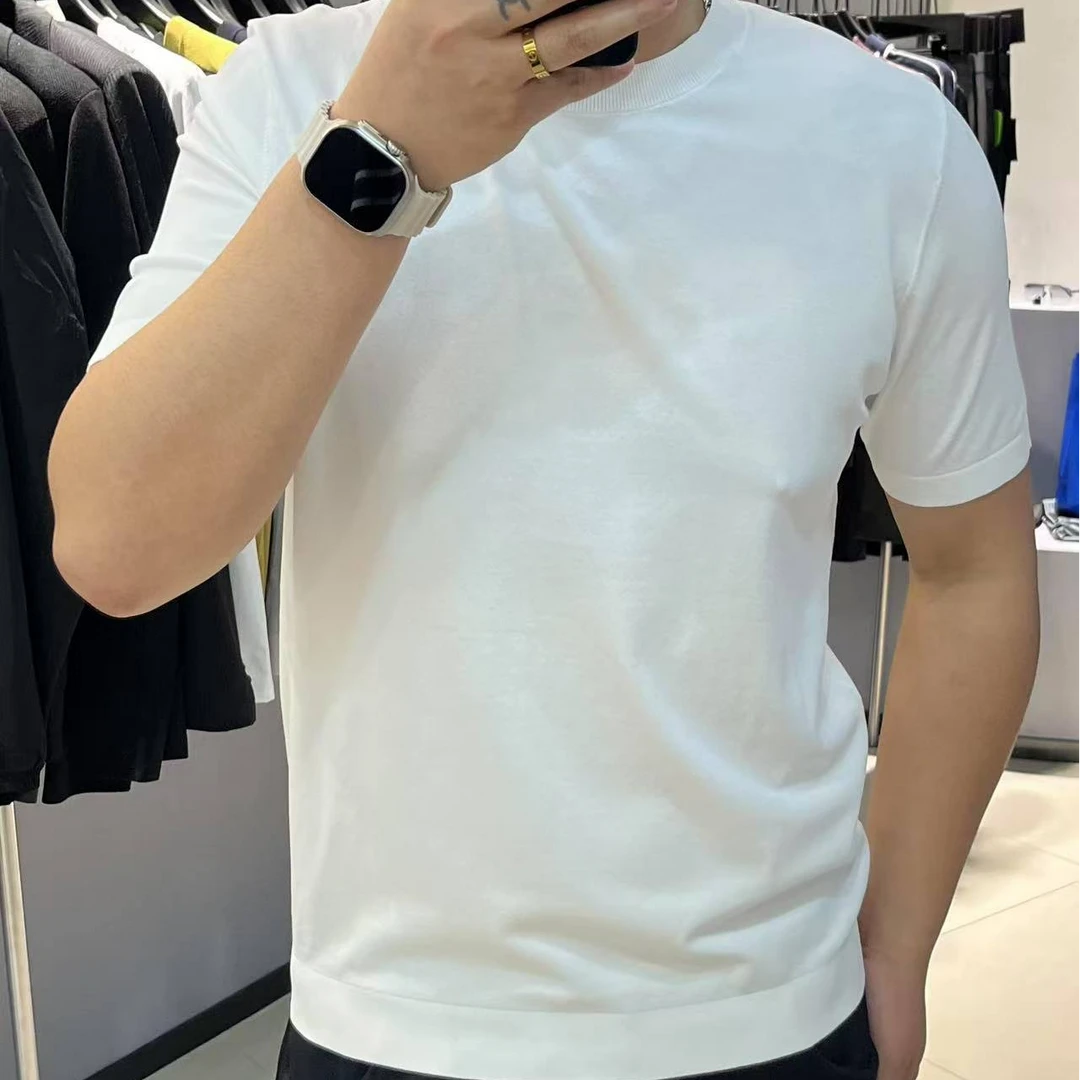 男士新款夏季净面伊力特休闲百搭高档t恤-25018