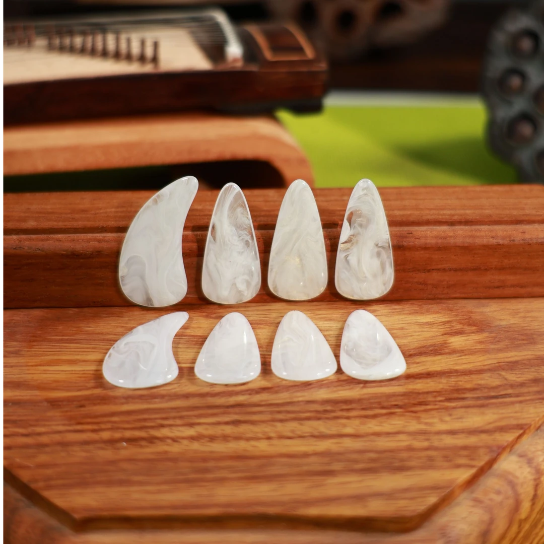 进口流纹古筝指甲初学考级专用高分子材质双面弧音色好成人儿童