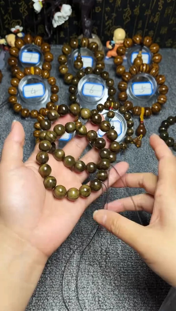 阴沉木手串/手链1.2带水波纹59.8