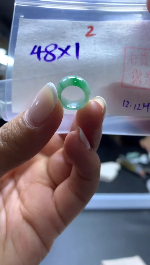 未镶嵌定制翡翠戒圈#48元-毛货需精细抛光