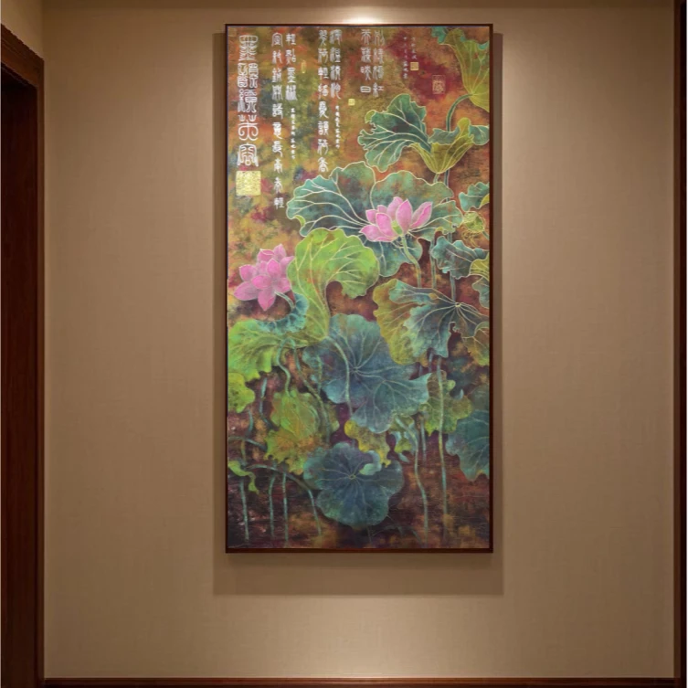 《墨韵绘芙蓉》-唐彩禅意