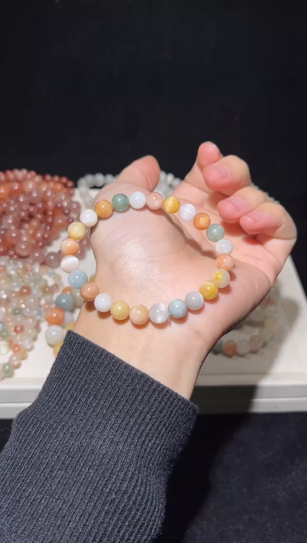 未镶嵌手串水晶14彩兔毛出厂价默认微瑕8+