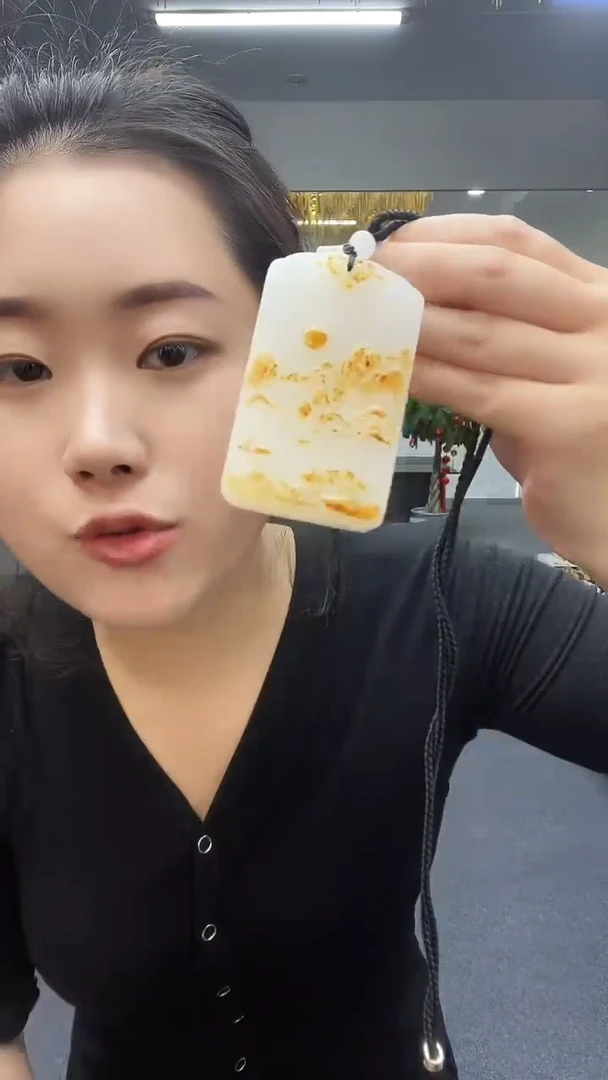 上带兽双面山水观音吊坠多样性发货一件