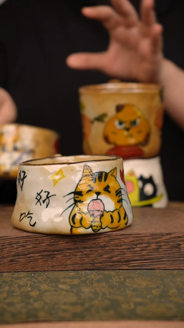 摆件泥垚手作 景德镇手工手绘器物