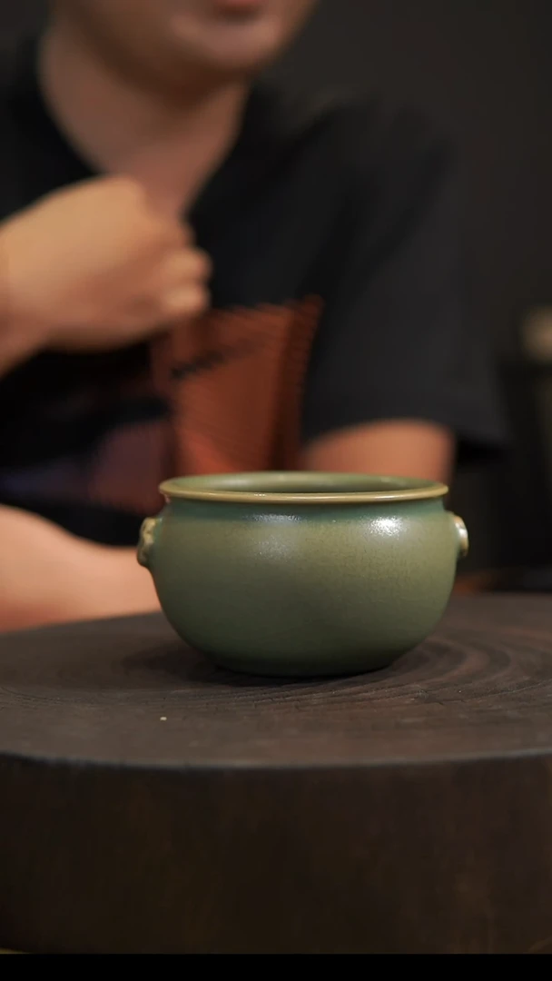 杯子王****.如意缸杯 汝州原产地  原矿老釉