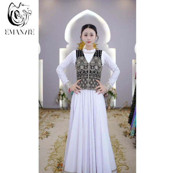 依曼之舞W05异域风情印度舞新疆舞广场舞短款马甲印度纱丽服饰