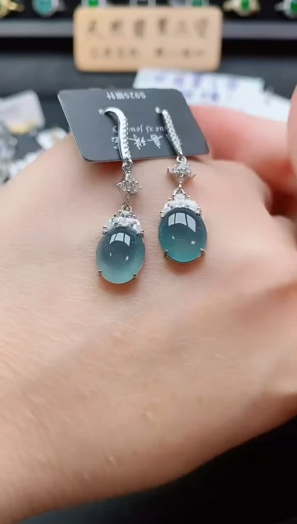 银S925镶嵌戒指翡翠1