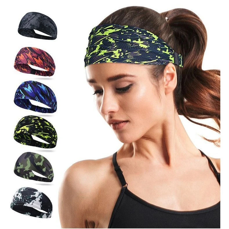 欧美健身运动发带导汗止汗带跑步头箍运动吸汗头巾瑜伽发带护头带