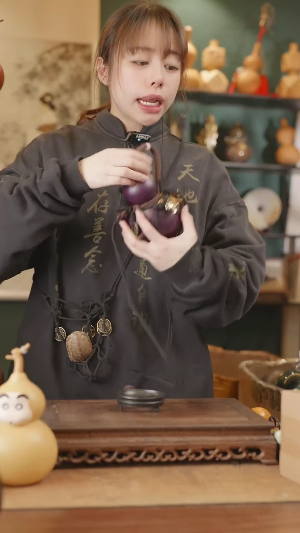 【闪购商品】279号精品天然大漆工艺防渗内胆酒葫芦~