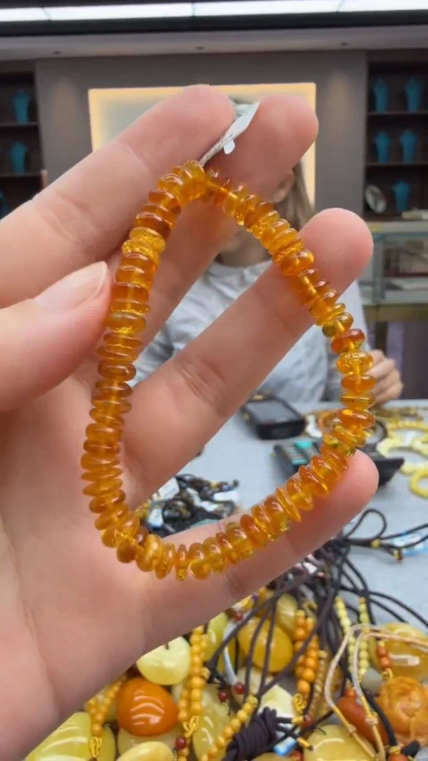 未镶嵌琥珀手链2秒拍号   假一赔三