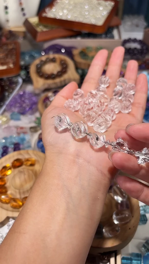 水晶手串未镶嵌白水晶扭扭珠一个卡12福利