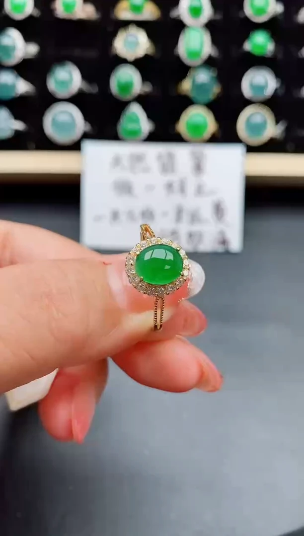 【闪购商品】翡翠戒指银S925镶嵌5085080