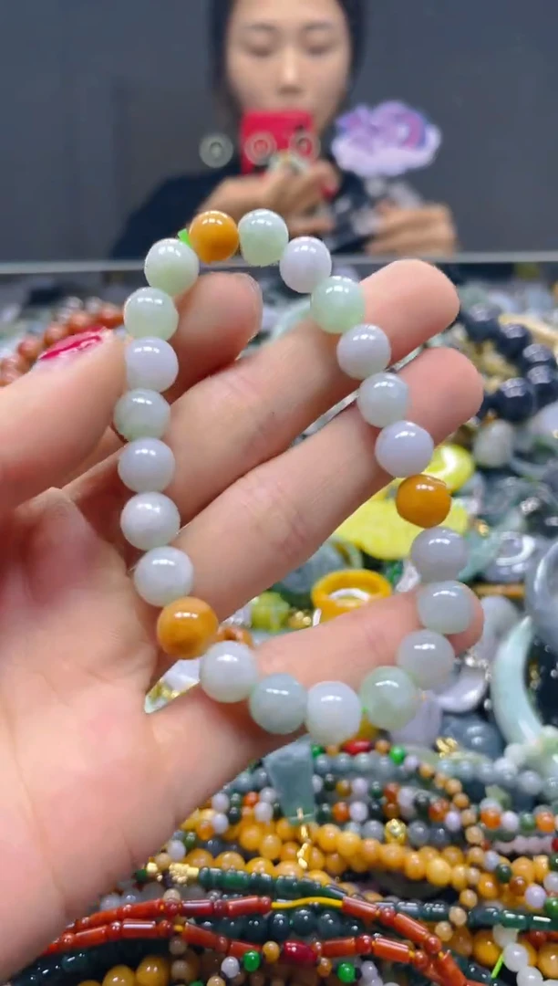 颈饰未镶嵌翡翠7mm/R/翡翠A货，一件也是批发价