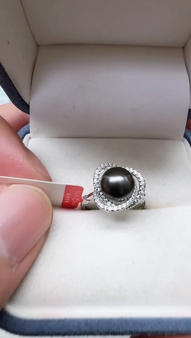 【闪购商品】海水珍珠AQ银S925镶嵌海水珍珠戒指@@HJ107
