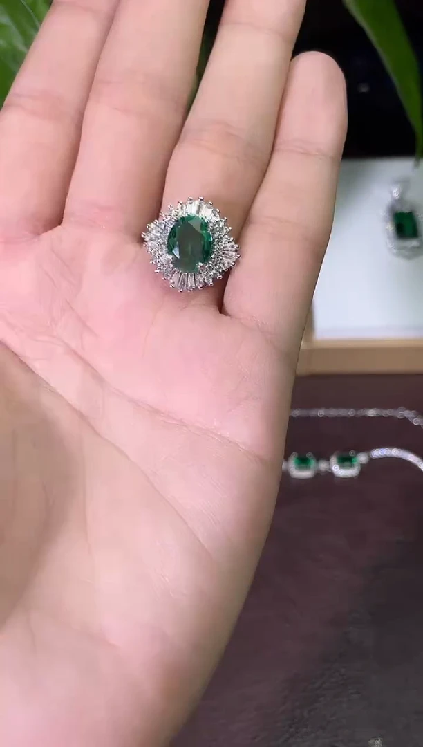 合金合成钻石帕拉伊巴戒指