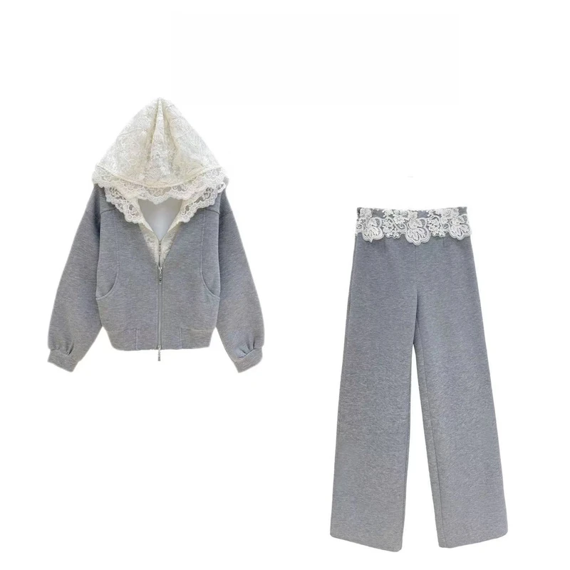 【时尚套装】2025春季新款卫衣外套+裤子休闲设计师套装H1192