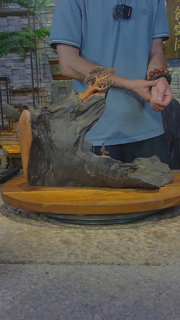 木红檀木阴沉木山水摆件