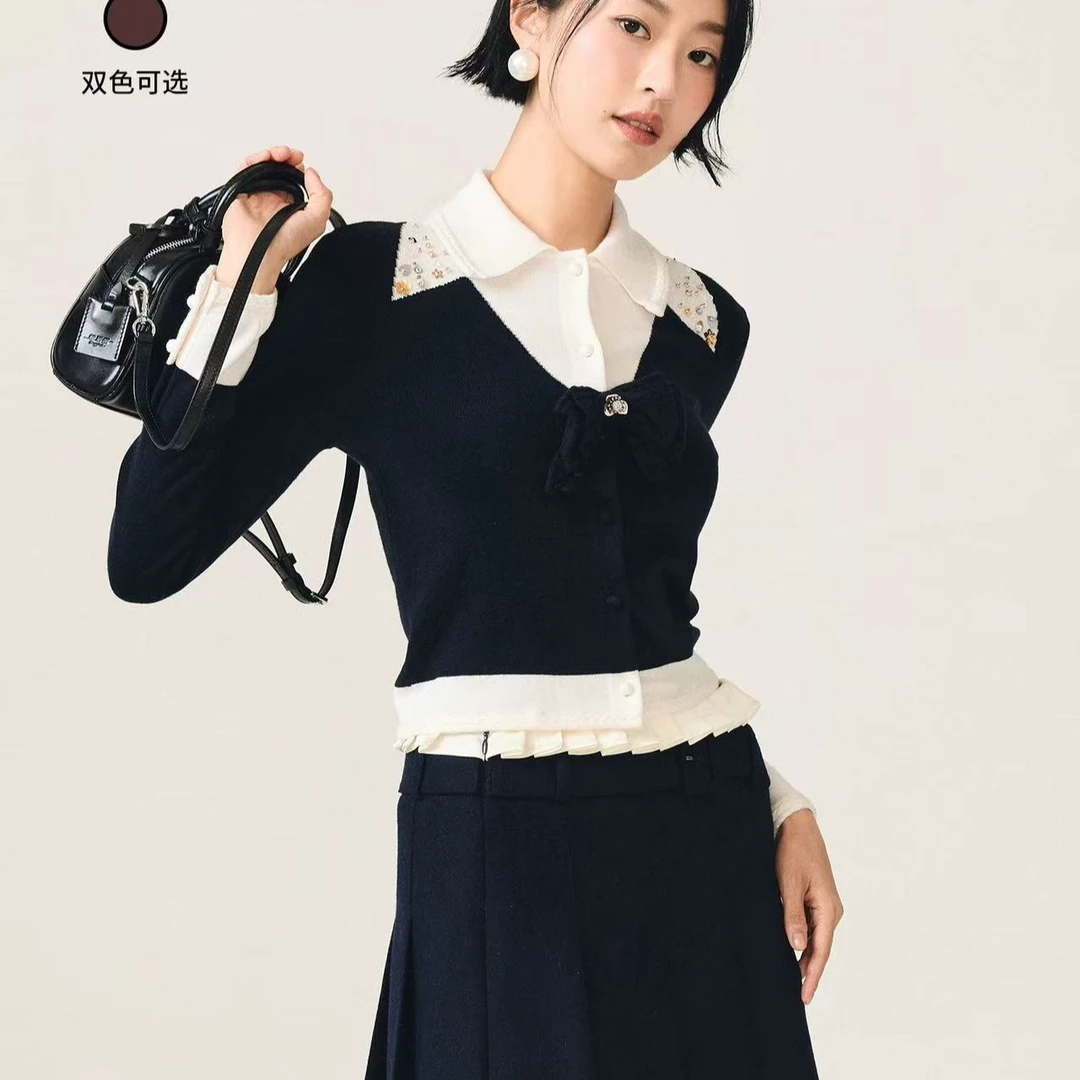 LeFame/拉飞姆王子璇同款25冬针织上衣FF25D31ZM009/LF25D31ZM161