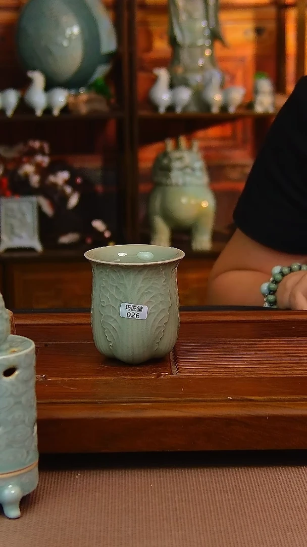 瓷片原矿汝瓷福利单杯，微瑕