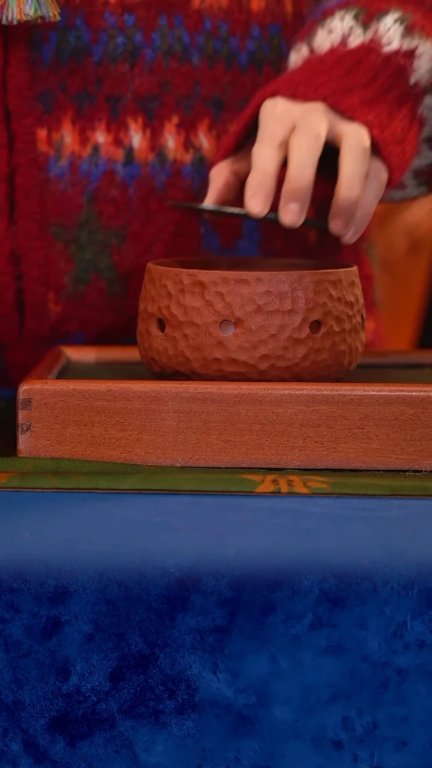 紫砂 宜兴紫砂  温茶炉红