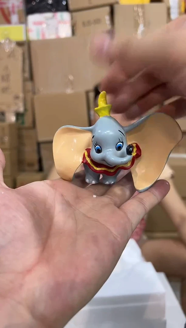 瓷片小飞象摆件 树脂