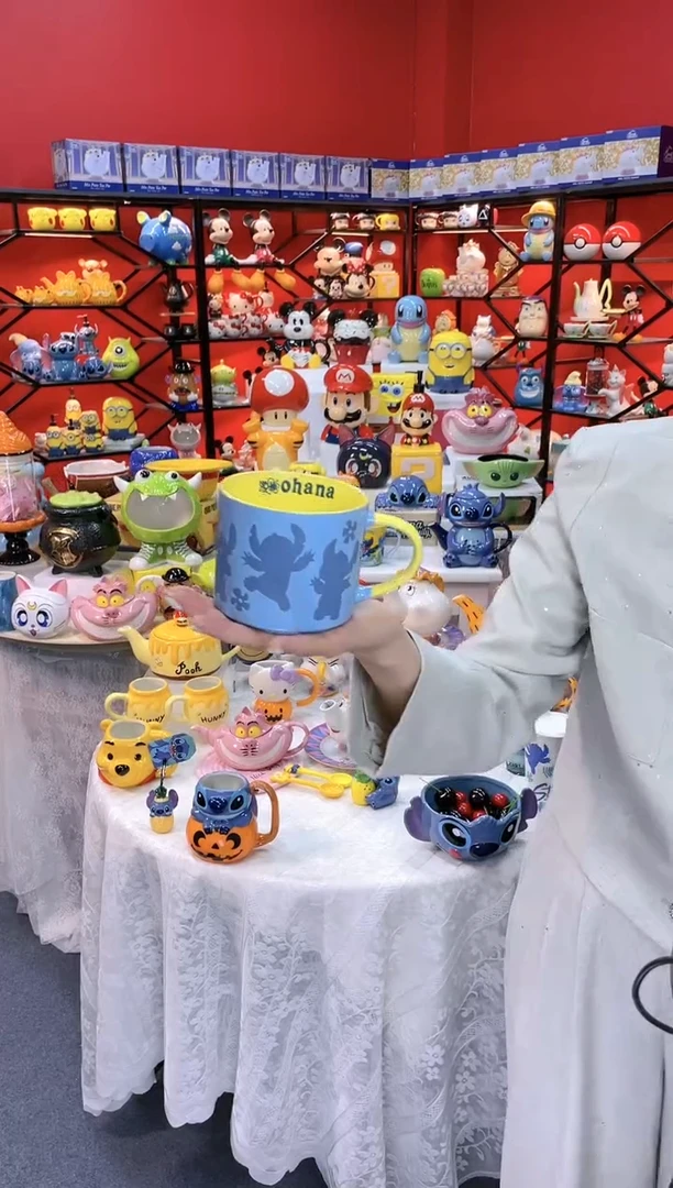 【闪购商品】1@@陶瓷杯史迪仔杯子