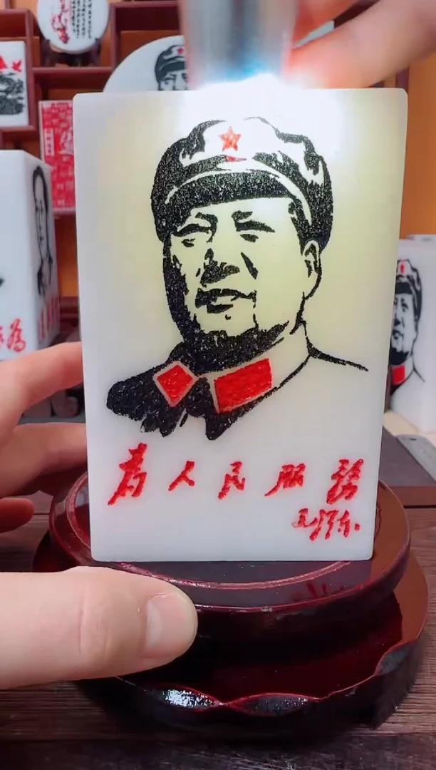 石材4面像7×7×11带底座