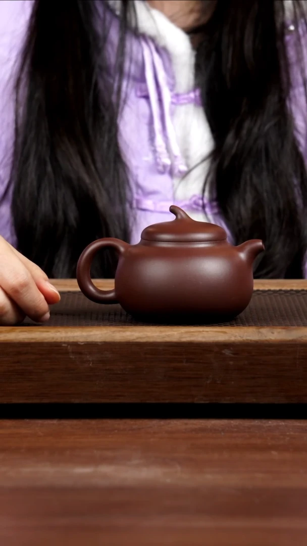 【闪购商品】紫砂茶壶四号井紫泥茄瓜250CC