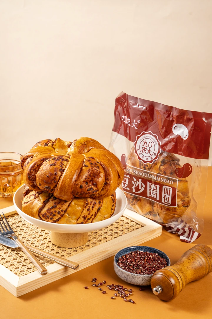 九0农大豆沙圈面包